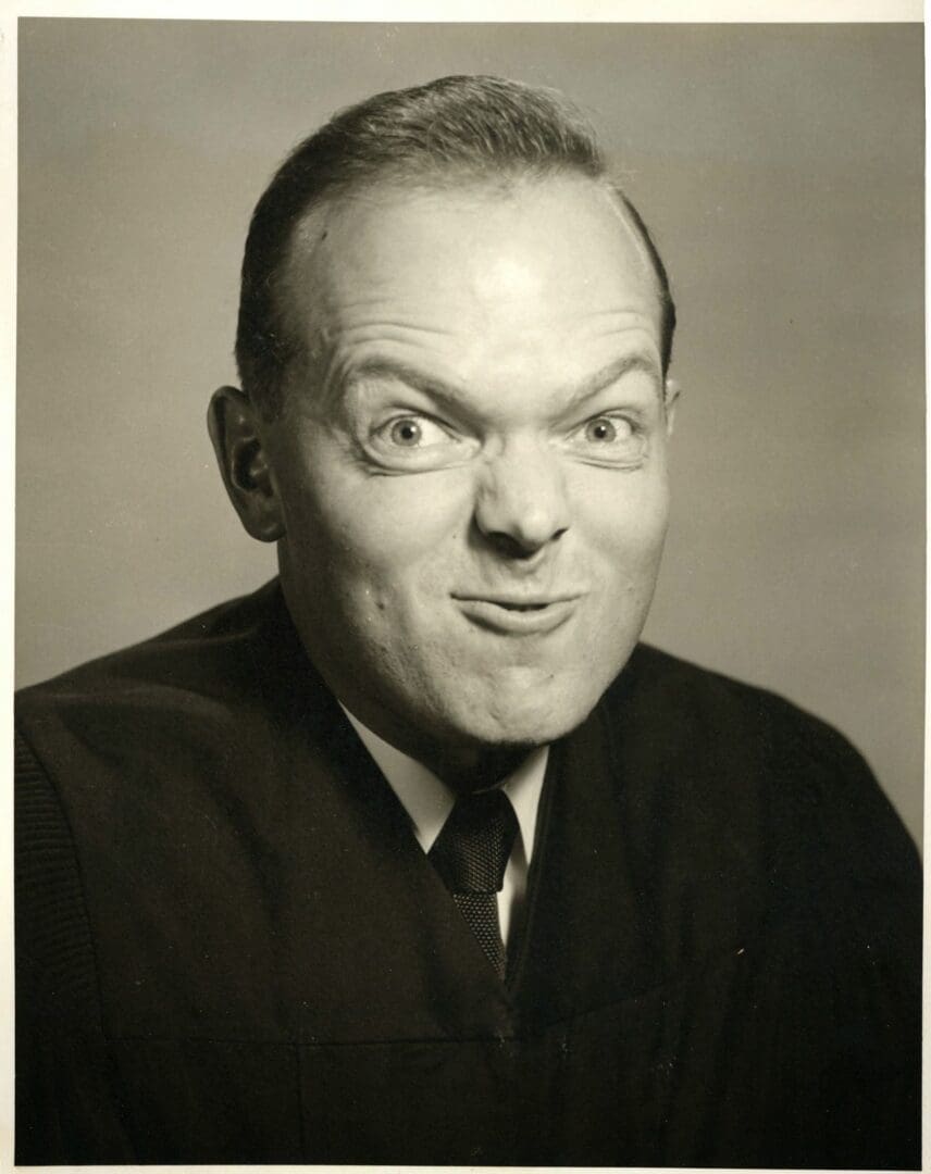 A man with an angry expression on his face.