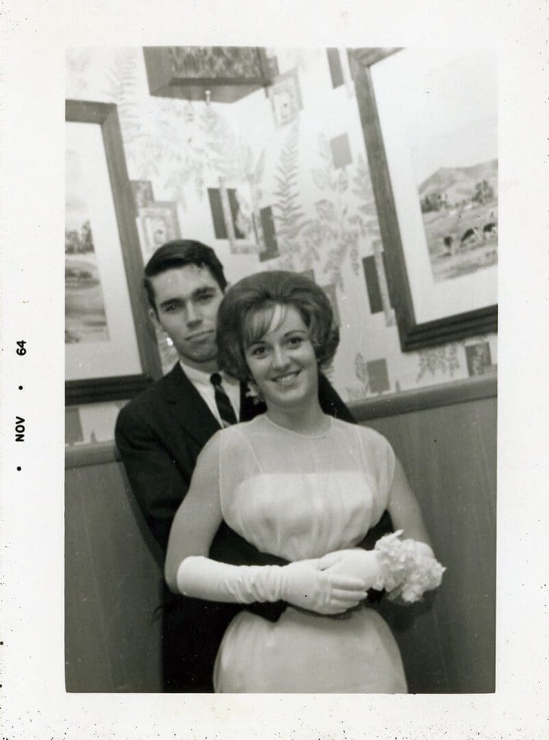 A man and woman posing for a picture.