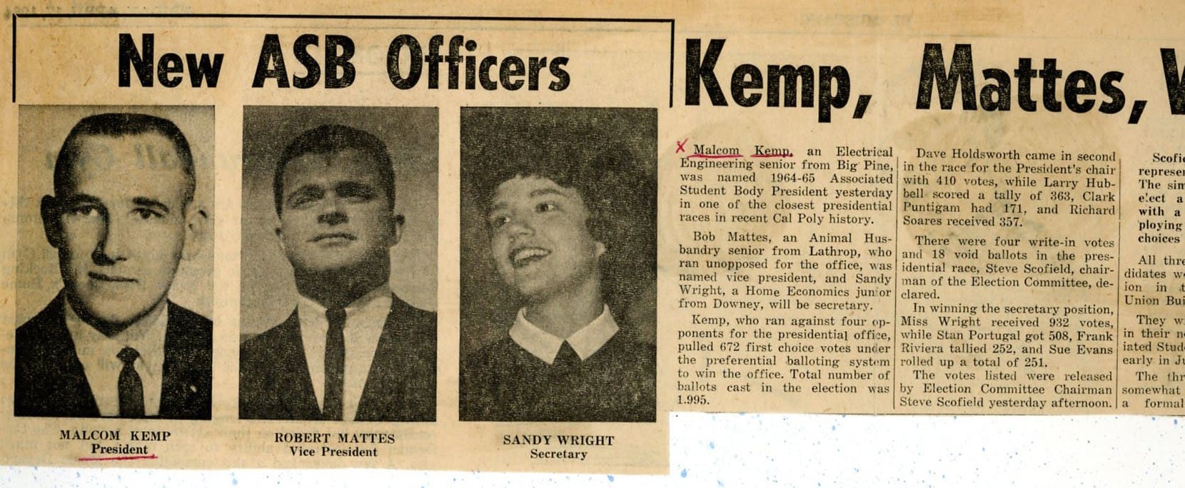 A newspaper clipping of two officers.